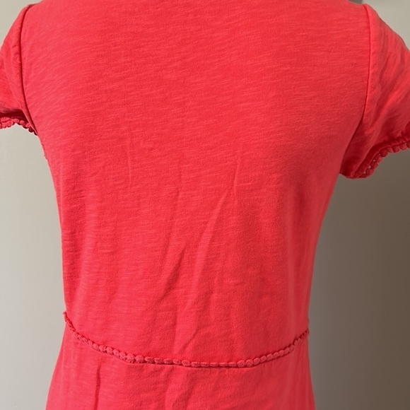 Boden Clio Broderie Crochet Jersey Notch Neck Dress Red Size 2 - Picture 8 of 12